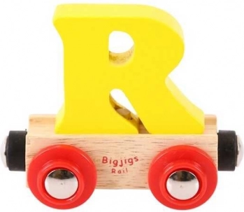 Bigjigs Rail vagon fa vonatpályához betű R