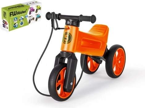 Funny Wheels Rider SuperSport 2 az 1-ben futóbicikli hevederrel – Narancssárga