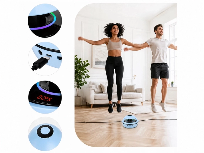 Bluetooth zene és fényhatások a szórakoztatóbb edzésért