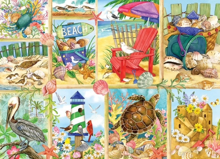 Puzzle Nap a strandon 500 darab Cobble Hill-től