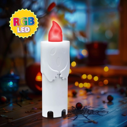 Halloween LED-lámpás szellem színes fénnyel