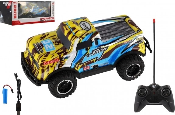 RC terepjáró pick-up 27 MHz, 17 cm, tölthető akkucsomaggal