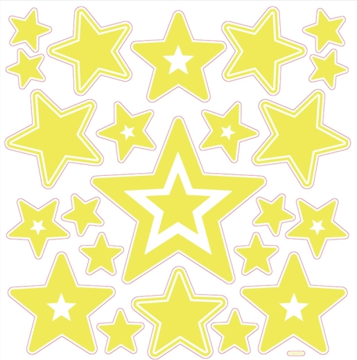 Világító 3D fali matricák – csillagok