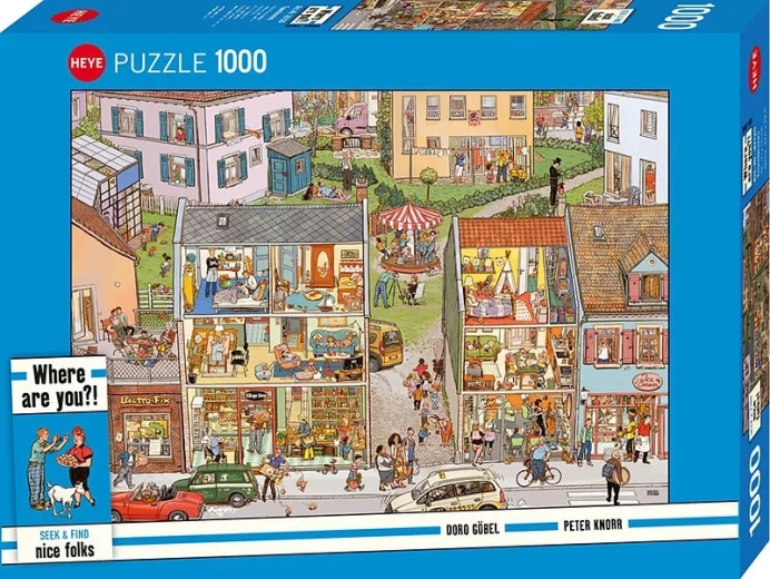 HEYE puzzle Seek & Find: Városi házak, 1000 darabos