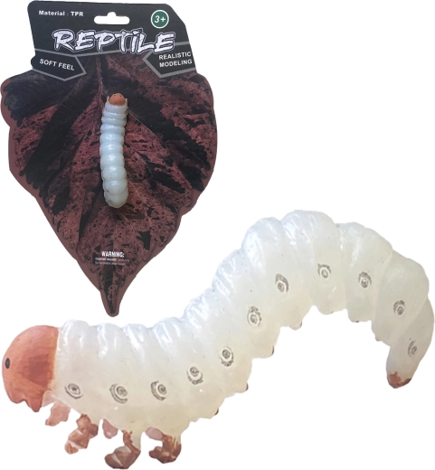 Élő természet realisztikus rovarmodell – lárva 11,5 cm