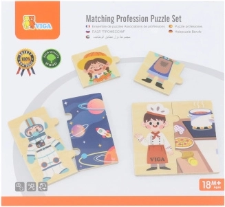 Viga fa memóriakártya – foglalkozások – 24 darab, 8 szakma