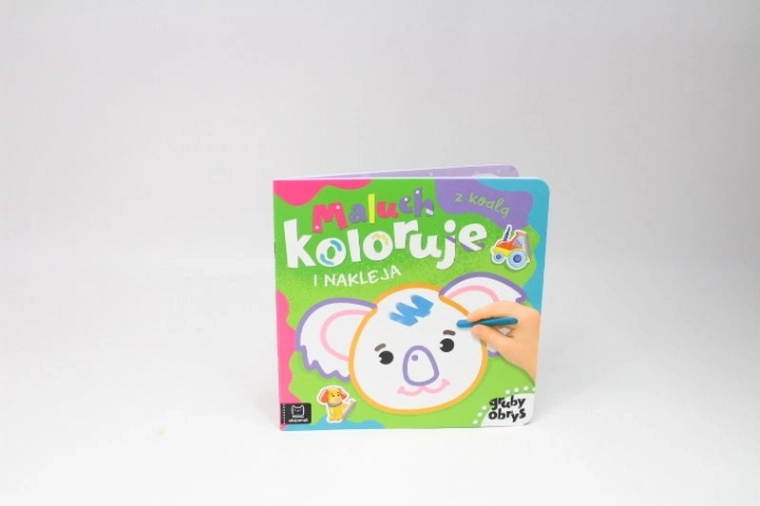Aksjomat Maluch színez és matricákat ragaszt – koala (vastag kontúrral)