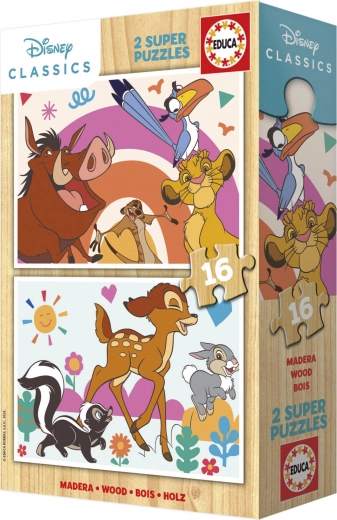 Fa puzzle Az oroszlánkirály és Bambi az Educa-tól