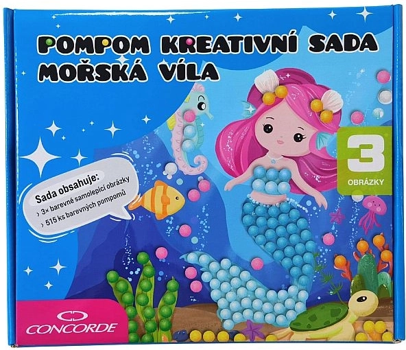 Kreatív készlet pomponokkal – Tengeri sellő CONCORDE