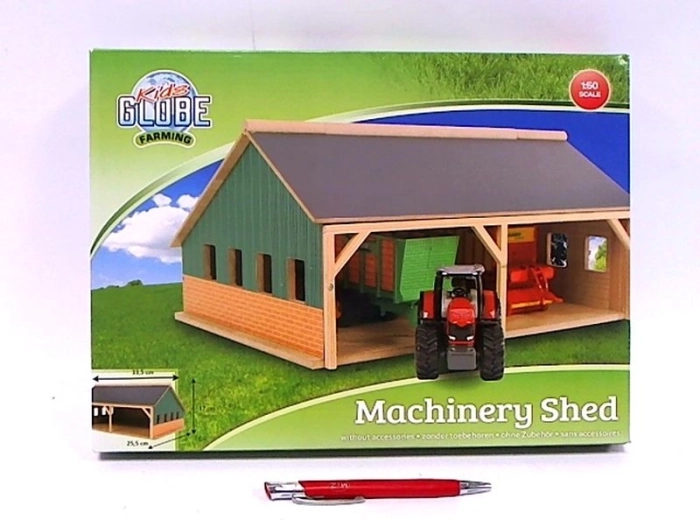 Kids Globe Farming fa garázs négy traktorhoz 1:50