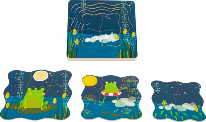 Réteges puzzle Béka herceg Small Foot