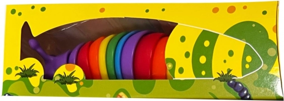 Színes antistressz hernyó 18 cm