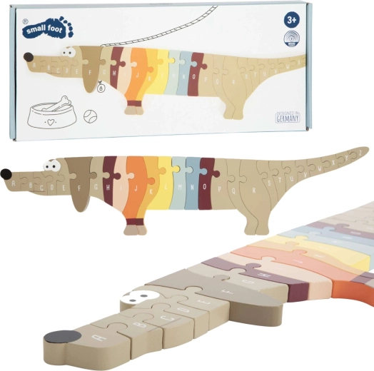 Fa ábécépuzzle tacskó small foot