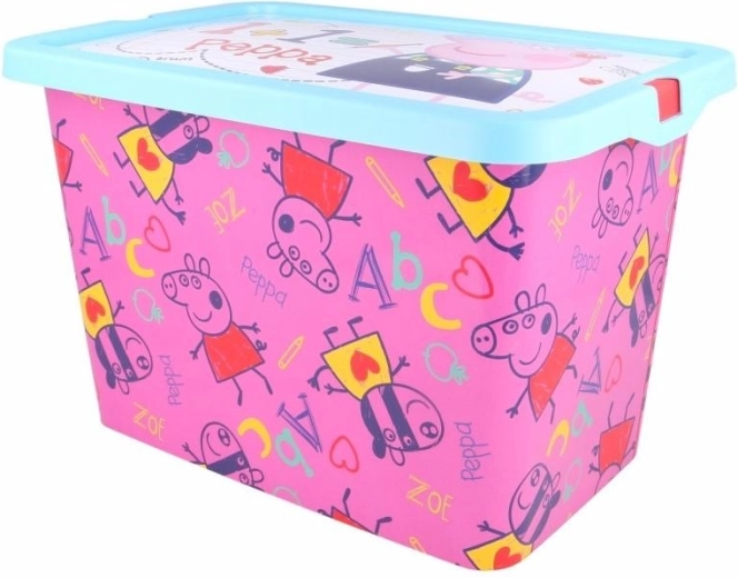 Peppa Pig tárolódoboz klipszes fedéllel