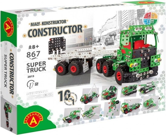 Mały Konstruktor Super Truck Építőkészlet 10 az 1-ben