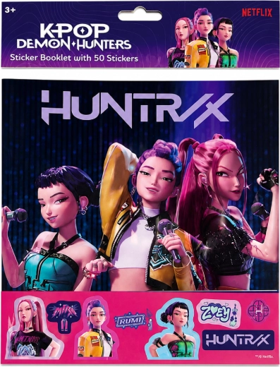 KPop Demon Hunters Huntrix matricás album (50 matrica)