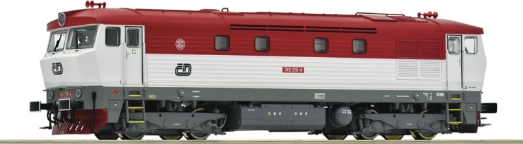 Roco 749 218-4 ČD Bardotka dízelmozdony H0