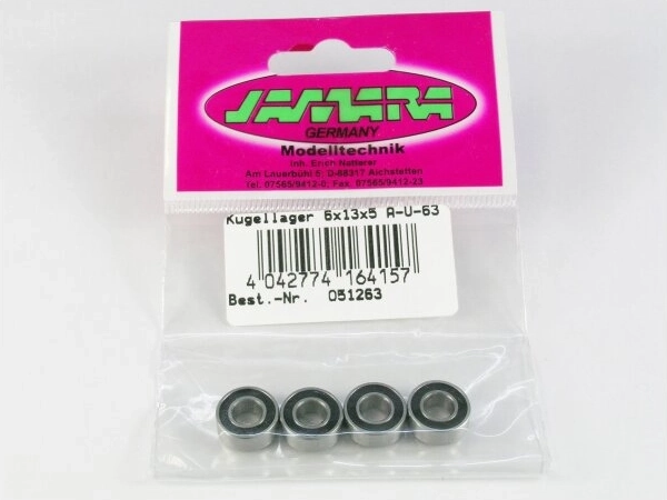 Jamara golyóscsapágy 6 × 13 × 5 mm, 4 db
