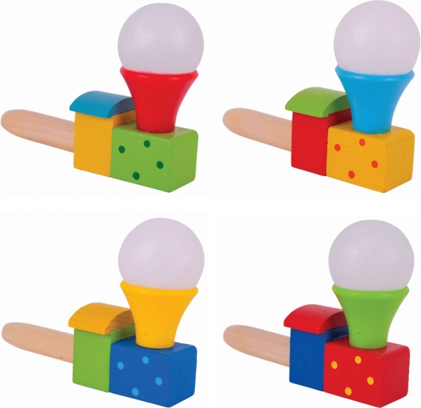 fújható fa mozdony lufival BIGJIGS TOYS