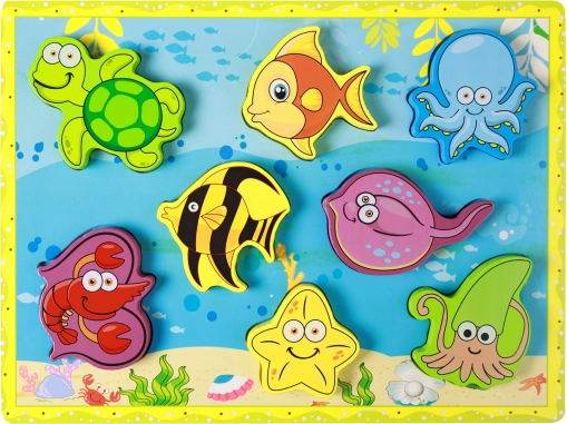Fa beillesztő puzzle – tenger alatti világ