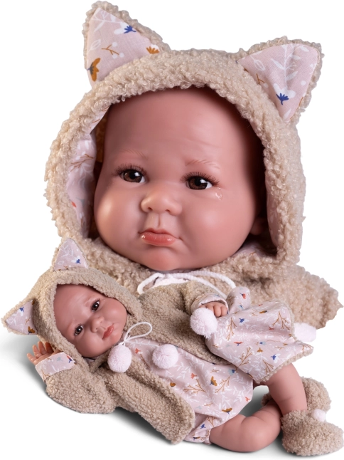 Realisztikus baba újszülött Antonio Juan Luca puha testtel 42 cm