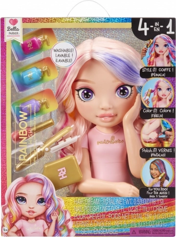 RAINBOW HIGH Bella 4 az 1-ben frizurakészítő fej