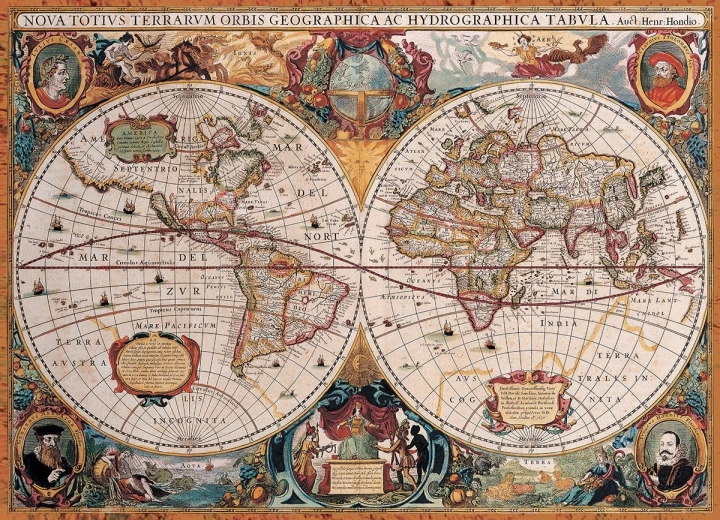 Puzzle Ősi világtérkép 1000 darab