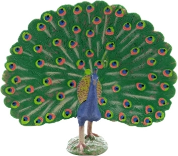 Műanyag páva figura 11 × 11 × 5 cm