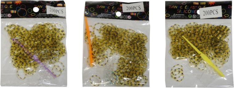 Leopárdmintás gumi szett – 200 db