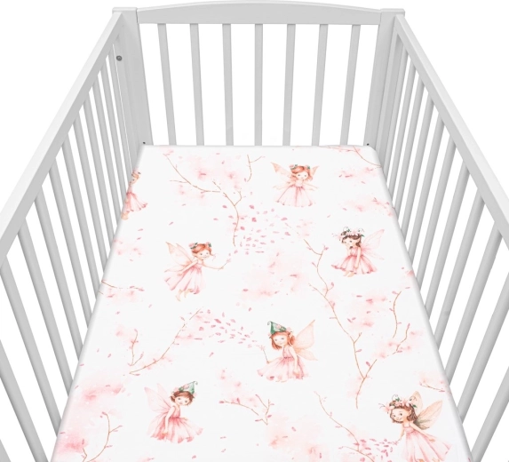 NEW BABY tündéres pamut lepedő kiságyba 120×60 cm