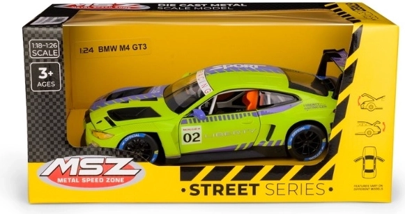 MSZ BMW M4 GT3 1:24 méretarányban, zöld