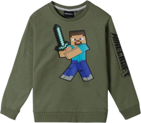 Minecraft sötétzöld kapucnis pulóver