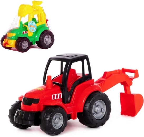 Műanyag traktor markolókanállal gyerekeknek