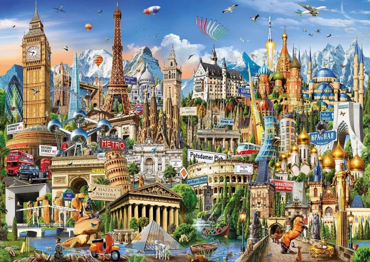 Európa Csodái puzzle 2000 darabos