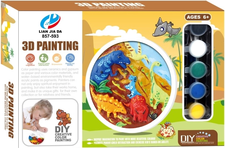 3D festőkészlet – dinoszauruszok