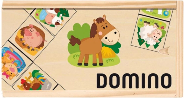 Gyerek fa dominó háziállatokkal