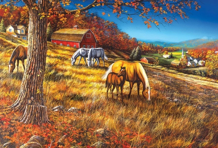 Puzzle COBBLE HILL Találkozás a lejtőn 2000 darab