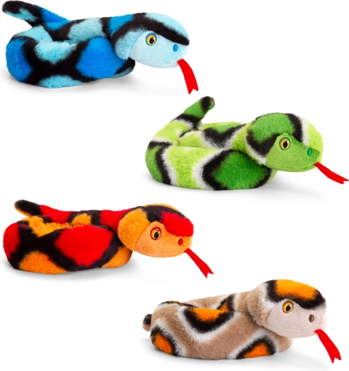 Feltekert plüss kígyó 65 cm KEEL TOYS (4 féle)