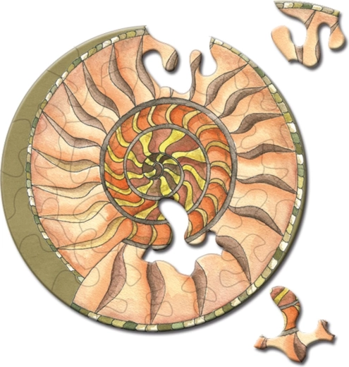 Kerek mini puzzle CURIOSI Picoli – csiga, 33 darab
