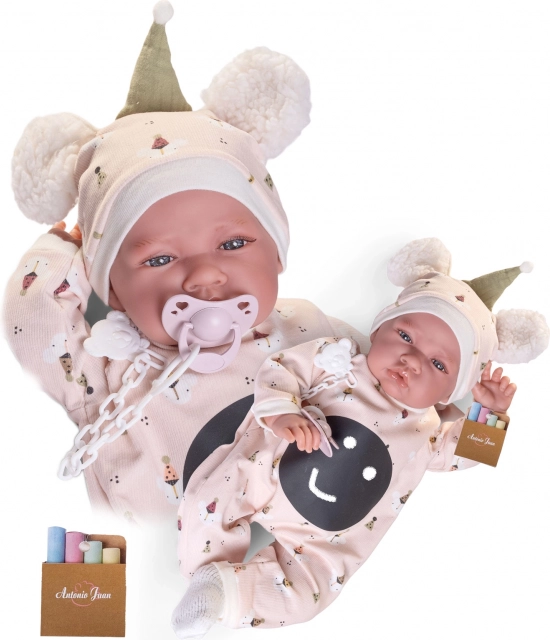 Realisztikus baba Antonio Juan puha textil testtel