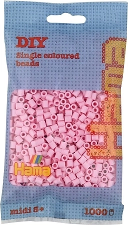 Hama MIDI vasalható gyöngyök pasztell rózsaszín 5 mm 1000 db
