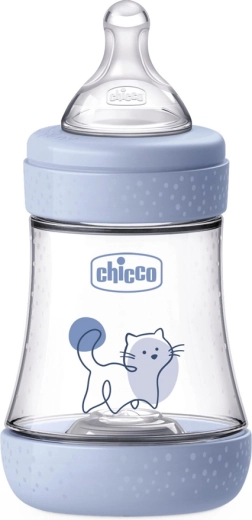 Chicco antikólikás cumisüveg Perfect5 150 ml, fiú, lassú átfolyás 0 hó+