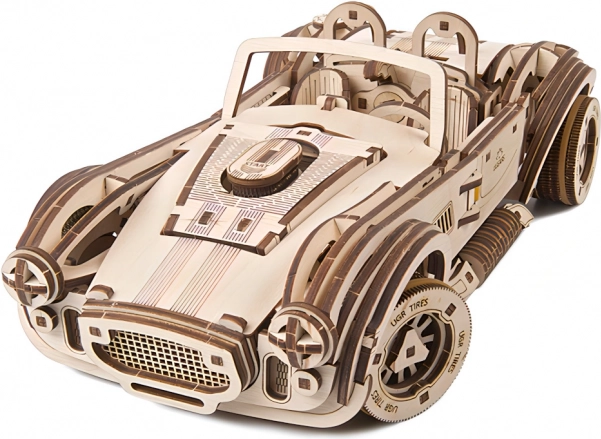Ugears 3D fa mechanikus puzzle driftversenyautó Cobra