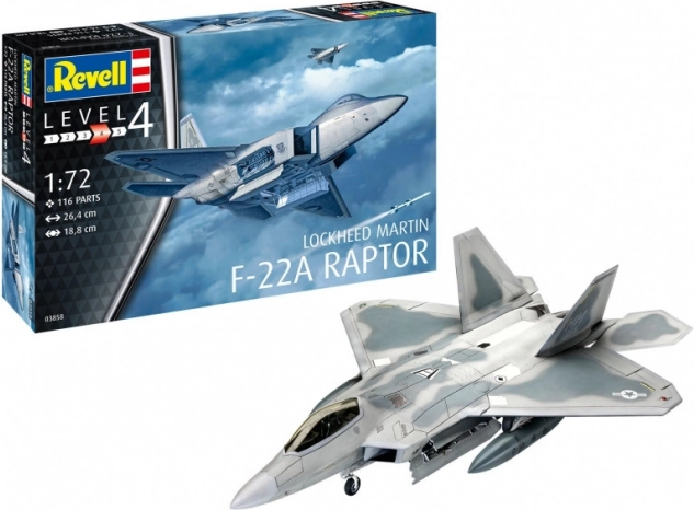 LOCKHEED MARTIN F‑22A Raptor műanyag makett
