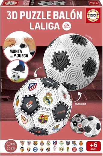 Educa 3D puzzle Build&Play La Liga futballlabda, 32 darab