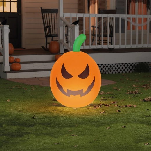 Felfújható halloweeni tök RGB LED-világítással, 40 cm
