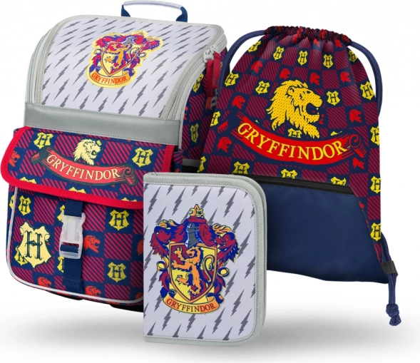Iskolai szett 3 az 1-ben BAAGL Zippy Harry Potter Griffendél – iskolatáska, tolltartó és tornazsák