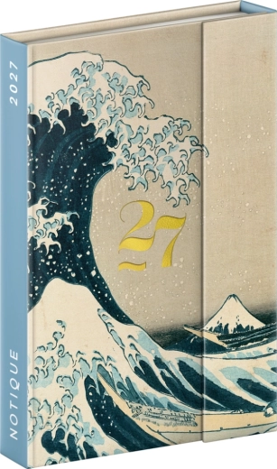 Notique heti mágneses napló Katsushika Hokusai 2027 11 × 16 cm