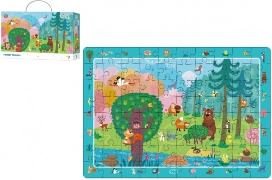 Erdei barátok puzzle, 80 darab