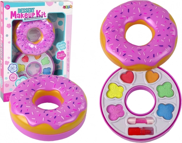 Gyermek szemhéjfesték paletta fánk alakban rúzzsal